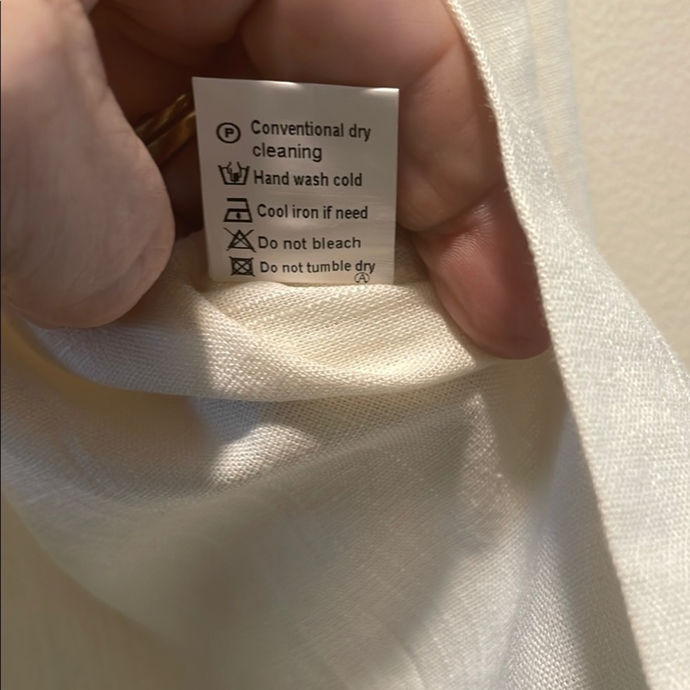 Source Unknown Ivory Textured Button Down Shirt - image 4